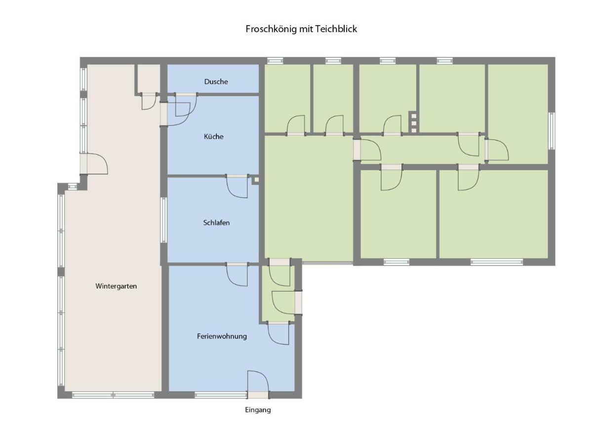 Froschkoenig Mit Teichblick Apartment Trendelburg Bagian luar foto